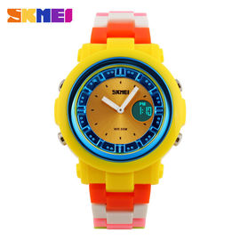 Jepang Gerakan Baterai Digital Wrist Watch Colorful PU Leather Strap