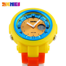 Jepang Gerakan Baterai Digital Wrist Watch Colorful PU Leather Strap