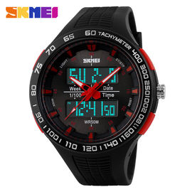 Mahasiswa Analog Digital Watch, 52mm Kasus Pria terbuka Jam Jam