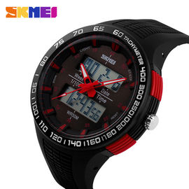 Mahasiswa Analog Digital Watch, 52mm Kasus Pria terbuka Jam Jam