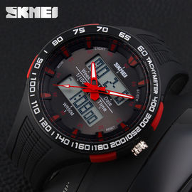 Mahasiswa Analog Digital Watch, 52mm Kasus Pria terbuka Jam Jam
