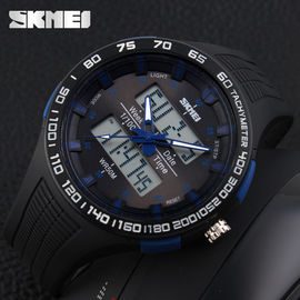 PU asli Strap 50M Jauh Waterproof Analog Digital Perhiasan Untuk Kebugaran Sport Kekasih