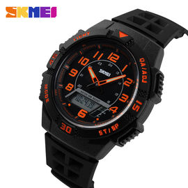 PC Plastik Analog Digital Wrist Watch LCD Gerakan Jepang