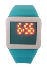 Kid Lapangan LED Digital Wrist Watch Silicone Band AM PM Perhiasan Untuk Hadiah