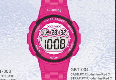 Waterproof Putaran Sporty Diri Kalibrasi Digital Wrist Watches Untuk Wanita