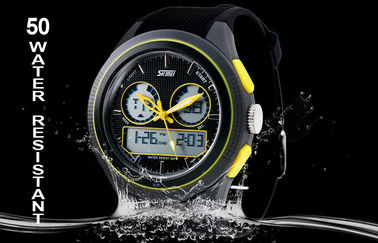 Lady Putaran Multifungsi Analog Digital Wrist Watch Dengan Chime Per Jam