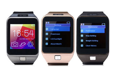 Multi - Bahasa Bluetooth Versi 3.0 Wrist Cell Phone Cerdas Watch Dengan Sim Card