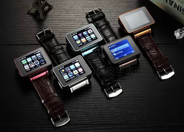 Nirkabel Bluetooth Cerdas Watch Phone Produsen Logam Casing Kulit Strap