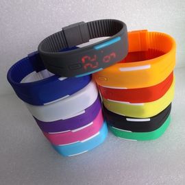 Waterproof Unisex Sport Gelang Silicone Wrist Watch, Led Digital Layar Sentuh Perhiasan