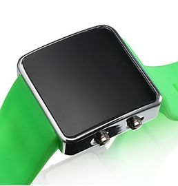 Keren LED Sentuh Digital Wrist Watch Dengan Stainess Baja Case, LED Cermin Perhiasan