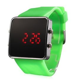 Keren LED Sentuh Digital Wrist Watch Dengan Stainess Baja Case, LED Cermin Perhiasan