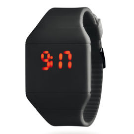 Unisex LED Digital Wrist Watch Hitam Untuk Hadiah Natal, Faceless Gelang LED Watch