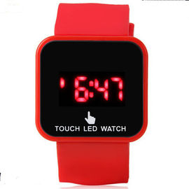 Ungu LED Digital Wrist Watch Untuk Gadis Kasus Plastik + Silicone Wristband OEM ODM