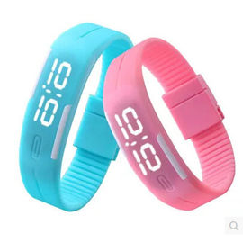 Ultra Thin Silicone LED Digital Olahraga Watch Untuk Anak, LED Touchscreen Perhiasan
