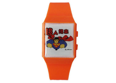 Wajah besar Led Digital Jepang Movt Quartz Wrist Watch TPU Strap, Stainless Steel Kembali