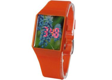 Wajah besar Led Digital Jepang Movt Quartz Wrist Watch TPU Strap, Stainless Steel Kembali