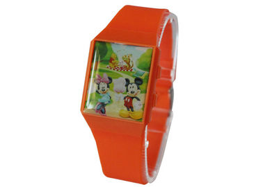 Wajah besar Led Digital Jepang Movt Quartz Wrist Watch TPU Strap, Stainless Steel Kembali