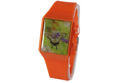 Wajah besar Led Digital Jepang Movt Quartz Wrist Watch TPU Strap, Stainless Steel Kembali