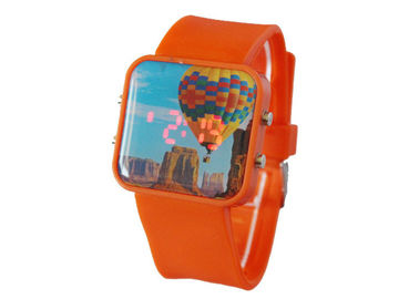 Big Pola persegi Touch Screen Digital Watches Stainless Steel Kembali untuk Anak-anak