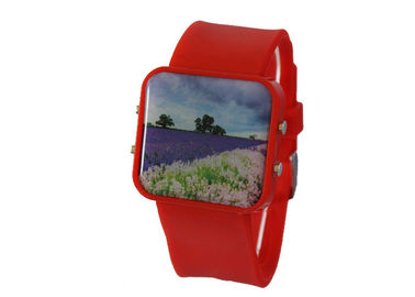 Big Pola persegi Touch Screen Digital Watches Stainless Steel Kembali untuk Anak-anak