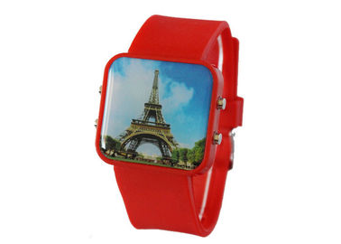 Big Pola persegi Touch Screen Digital Watches Stainless Steel Kembali untuk Anak-anak