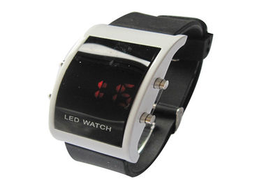 Mode Big Wajah Pria LED Digital Wrist Watch Touch Screen Dengan Red LED Lights