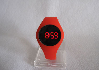 Red Trendy Keren Silicone Touch Screen Digital Wrist Watches Untuk Wanita