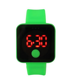 Kustom Colorful LED Digital Wrist Watch Dengan lembut Strap, Lithium Battery