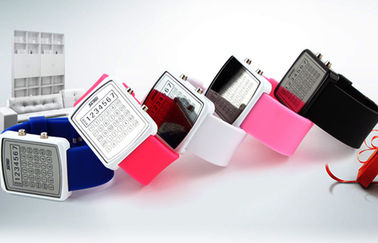LED EL Backlight Digital Wrist Watch, Kalkulator Dial Jam Cermin