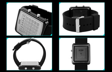 EL Backlight LED Digital Watch, Kalkulator Dial Jam Cermin