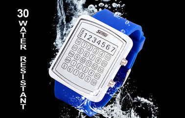EL Backlight LED Digital Watch, Kalkulator Dial Jam Cermin