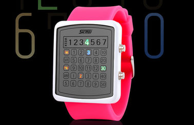 EL Backlight LED Digital Watch, Kalkulator Dial Jam Cermin