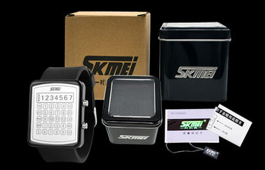 EL Backlight LED Digital Watch, Kalkulator Dial Jam Cermin