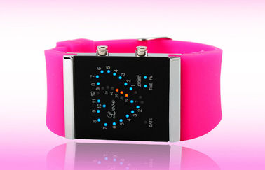 Gadis LED Digital Wrist Watch, Biru Silicone Strap Jam Elektronik