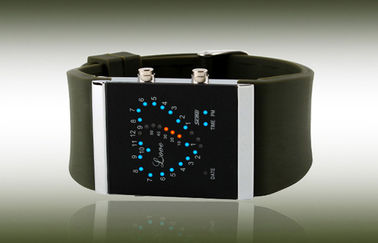 Gadis LED Digital Wrist Watch, Biru Silicone Strap Jam Elektronik