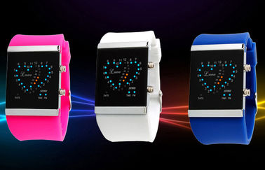 Gadis LED Digital Wrist Watch, Biru Silicone Strap Jam Elektronik