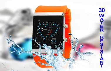 Gadis LED Digital Wrist Watch, Biru Silicone Strap Jam Elektronik