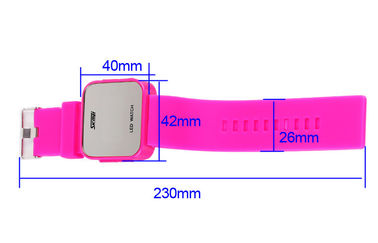 Wommens pink Digital Perhiasan ABS Case LED Wrist Watch 1 ATM Water Resistant