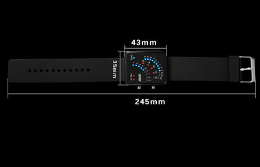 Hitam 12/24 Jam LED Digital Wrist Watch Alloy Kasus Untuk Remaja