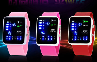 Lady shockproof LED Digital Wrist Watch, antimagnetic Binary Perhiasan