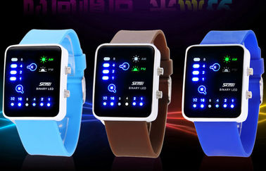 Lady shockproof LED Digital Wrist Watch, antimagnetic Binary Perhiasan