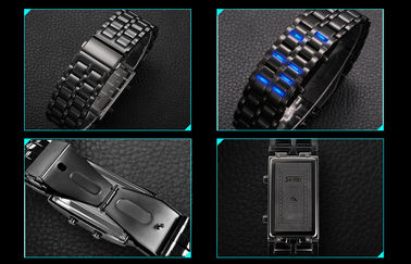 Tahan air LED Digital Wrist Watch, Man Iron Samurai Perhiasan