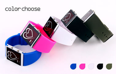 LED Digital Jam tangan Hati Style Pasangan EL Backlight Cermin Perhiasan