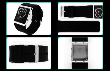 LED Digital Jam tangan Hati Style Pasangan EL Backlight Cermin Perhiasan