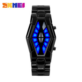 Snake Eyes Style Logam Band Watch, Blue Light Bisnis Wrist Watch
