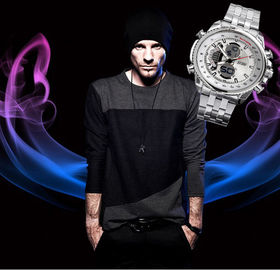 Water Resistant Luxury Business Wrist Watch Jepang Quartz Movt Untuk Man
