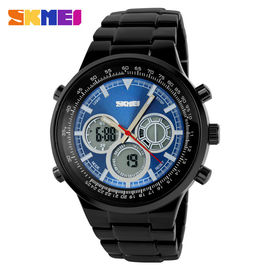 Jepang Gerakan Analog Quartz Watch, Stainless Steel Mens Sport Watches