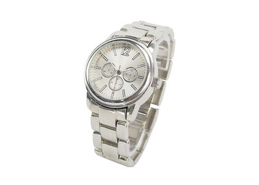Stainless Steel Silvey Tipis Logam Strap Watch, Quartz Mens Wrist Watches