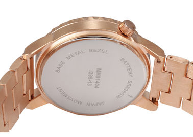 Strap Jam emas Digital Quartz Alloy Logam Dengan Harian Alarm / Chime Per Jam