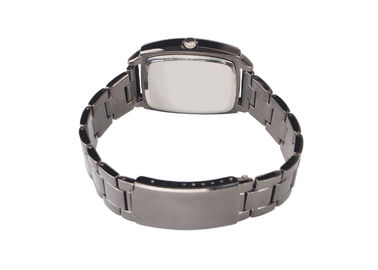 Mewah Rectangular Air Resistance Logam Wrist Watch Untuk Pria / Wanita